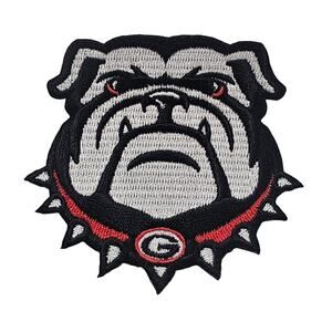 UGA Dawg Head 3" Embroidered Iron-On Patch | Georgia Bulldogs